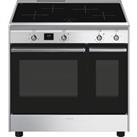 Smeg Concert CX92IM 90cm Electric Range Cooker with Induction Hob - Stainless Steel - A Rated, Stainless Steel