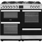 Belling Cookcentre100DFT 100cm Dual Fuel Range Cooker - Stainless Steel - A/A Rated, Stainless Steel