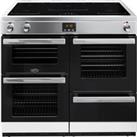 Belling Cookcentre100Ei 100cm Electric Range Cooker with Induction Hob - Stainless Steel - A/A Rated