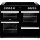 Belling Cookcentre110E 110cm Electric Range Cooker with Ceramic Hob - Black - A/A Rated, Black