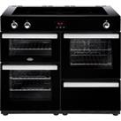 Belling Cookcentre110Ei 110cm Electric Range Cooker with Induction Hob - Black - A/A Rated, Black