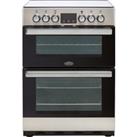 Belling Cookcentre 60E 60cm Electric Cooker with Ceramic Hob - Stainless Steel - A/A Rated, Stainless Steel