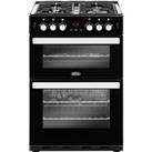 Belling Cookcentre 60G Freestanding Gas Cooker with Full Width Electric Grill - Black - A+/A Rated, Black
