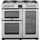 Belling Cookcentre90DFTProf 90cm Dual Fuel Range Cooker - Stainless Steel - A/A Rated, Stainless Steel