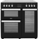 Belling Cookcentre90E 90cm Electric Range Cooker with Ceramic Hob - Black - A/A Rated, Black