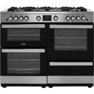 Belling CookcentreX110G 110cm Gas Range Cooker - Stainless Steel - A/A Rated, Stainless Steel