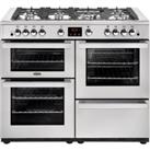 Belling CookcentreX110GProf 110cm Gas Range Cooker - Stainless Steel - A/A Rated, Stainless Steel