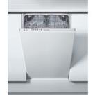 Indesit DI9E2B10UK Fully Integrated Slimline Dishwasher - White Control Panel - F Rated, White