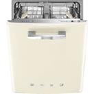 Smeg DIFABCR Fully Integrated Standard Dishwasher - Cream Control Panel with Fixed Door Fixing Kit -