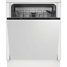 Beko DIN15X20 Fully Integrated Standard Dishwasher - Black Control Panel with Fixed Door Fixing Kit 