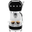 Smeg 50's Retro ECF02BLUK Espresso Coffee Machine - Black, Black