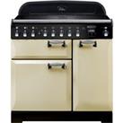Rangemaster Elan Deluxe ELA90EICR 90cm Electric Range Cooker with Induction Hob - Cream - A/A Rated, Cream