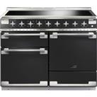 Rangemaster Elise ELS110EICB 110cm Electric Range Cooker with Induction Hob - Charcoal Black - A/A/A