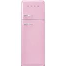 Smeg Right Hand Hinge FAB30RPK5UK 70/30 Fridge Freezer - Pastel Pink - D Rated, Pink