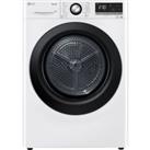 LG FDV309WN Wifi Connected 9Kg Heat Pump Tumble Dryer - White - A++ Rated, White