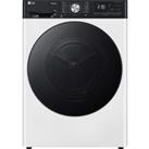 LG Dual Dry FDV909WN Wifi Connected 9Kg Heat Pump Tumble Dryer - White - A+++ Rated, White