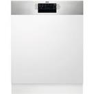 AEG FEE63600ZM Semi Integrated Standard Dishwasher - Stainless Steel Control Panel with Sliding Door
