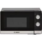Bosch Series 2 FFL020MS2B 26cm tall, 44cm wide, Freestanding Compact Microwave - Black / Stainless S
