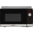 Bosch Series 2 FFL023MS2B 26cm tall, 44cm wide, Freestanding Compact Microwave - Black / Stainless S