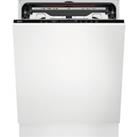 AEG 7000 Glasscare FSE74747P Fully Integrated Standard Dishwasher - Black Control Panel with Sliding