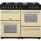 Belling Farmhouse100DF 100cm Dual Fuel Range Cooker - Silver - A/A Rated, Silver