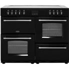 Belling Farmhouse110E 110cm Electric Range Cooker with Ceramic Hob - Black - A/A Rated, Black