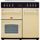 Belling Farmhouse90E 90cm Electric Range Cooker with Ceramic Hob - Silver - A/A Rated, Silver