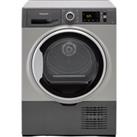 Hotpoint H3D81GSUK 8Kg Condenser Tumble Dryer - Graphite - B Rated, Silver