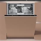 Hotpoint Hydroforce H8IHP42LUK Fully Integrated Standard Dishwasher - Black Control Panel - C Rated, Black