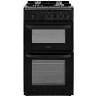 Hotpoint Cloe HD5G00KCB 50cm Freestanding Gas Cooker with Full Width Gas Grill - Black - A Rated, Bl