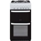 Hotpoint Cloe HD5G00KCW 50cm Freestanding Gas Cooker with Full Width Gas Grill - White - A Rated, Wh