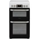 Hotpoint HD5V93CCW/UK 50cm Electric Cooker with Ceramic Hob - White - A/B Rated, White
