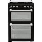 Hotpoint HDM67G0C2CB/UK 60cm Freestanding Gas Cooker - Black - A+/A+ Rated, Black