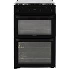 Hotpoint HDM67G0CCB/UK Freestanding Gas Cooker - Black - A+/A+ Rated, Black