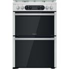 Hotpoint HDM67G8C2CX/UK 60cm Freestanding Dual Fuel Cooker - Stainless Steel - A/A Rated, Stainless 
