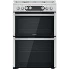 Hotpoint HDM67G9C2CX/U 60cm Freestanding Dual Fuel Cooker - Silver - A/A Rated, Silver