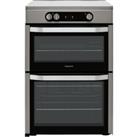 Hotpoint HDM67I9H2CX/UK 60cm Electric Cooker with Induction Hob - Silver - A/A Rated, Silver