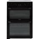 Hotpoint HDM67V92HCB/UK 60cm Electric Cooker with Ceramic Hob - Black - A/A Rated, Black