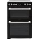Hotpoint HDT67V9H2CB/UK 60cm Electric Cooker with Ceramic Hob - Black - A/A Rated, Black