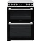 Hotpoint HDT67V9H2CW/UK 60cm Electric Cooker with Ceramic Hob - White - A/A Rated, White