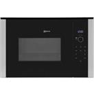NEFF N50 HLAWD53N0B 38cm tall, 59cm wide, Built In Compact Microwave - Black / Stainless Steel, Blac