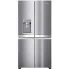 Hotpoint HQ9IMO2LG Plumbed Total No Frost American Fridge Freezer - Stainless Steel - E Rated, Stainless Steel
