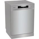 Hisense HS642D90XUK Standard Dishwasher - Stainless Steel - D Rated, Stainless Steel