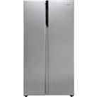 Haier HSR3918ENPG Total No Frost American Fridge Freezer - Silver - E Rated, Silver
