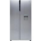 Haier HSR3918EWPG Non-Plumbed Frost Free American Fridge Freezer - Silver - E Rated, Silver