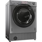 Haier Series 4 HWDQ90B416FWBRUK Integrated 9Kg/5Kg Washer Dryer with 1600 rpm - Graphite - D Rated, Silver