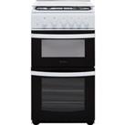 Indesit Cloe ID5G00KMW/L 50cm Freestanding Gas Cooker - White - A Rated, White