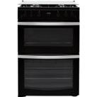 Indesit ID67G0MCB/UK Freestanding Gas Cooker - Black - A+/A+ Rated, Black
