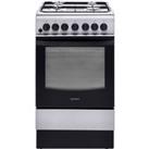Indesit Cloe IS5G4PHX 50cm Freestanding Dual Fuel Cooker - Silver - A Rated, Silver