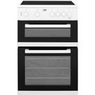 Beko KDC611W 60cm Electric Cooker with Ceramic Hob - White - A/A Rated, White